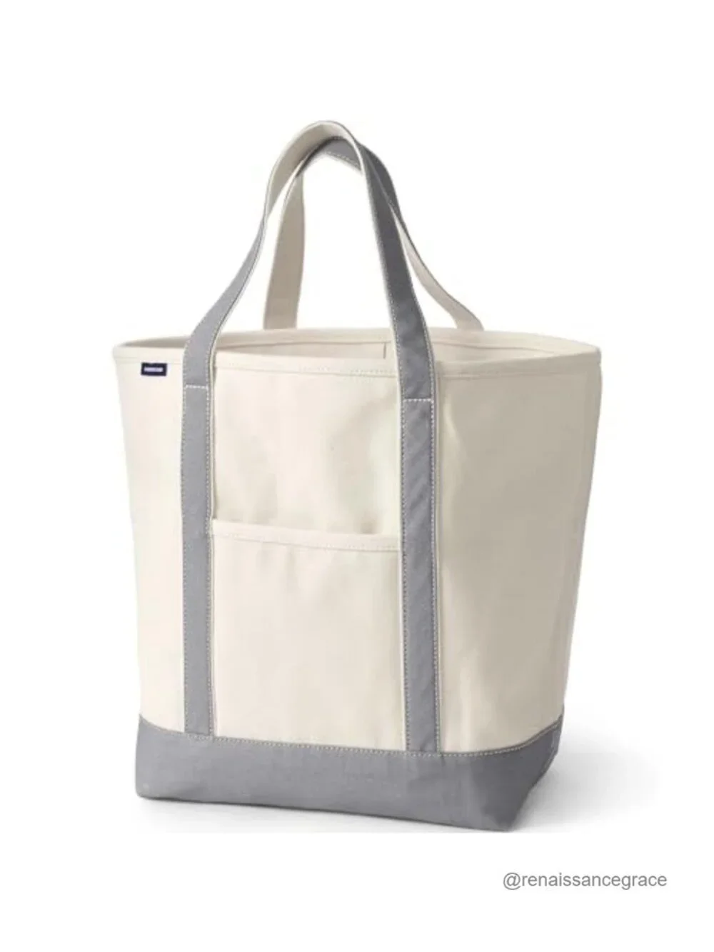 Large Canvas Tote Bag with Pockets Laptop Shoulder Strap